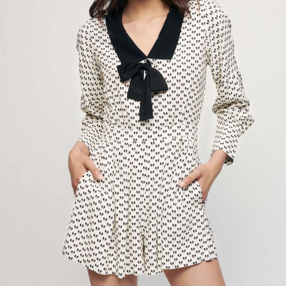 ❤️ HOLIDAY SPECIAL ❤️ Maje ISTEL Ribbon Printed Romper